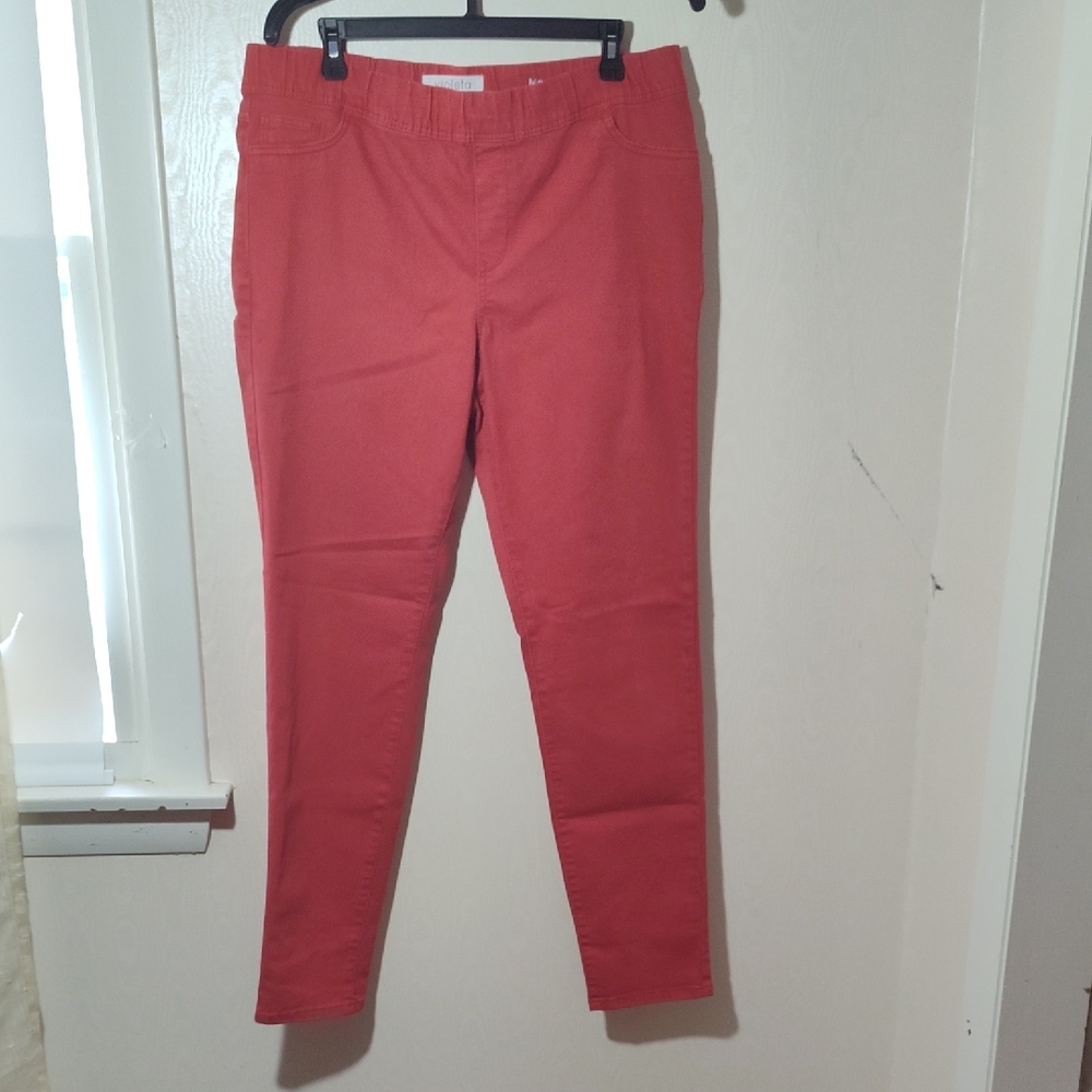 Red Slim Fit Pants